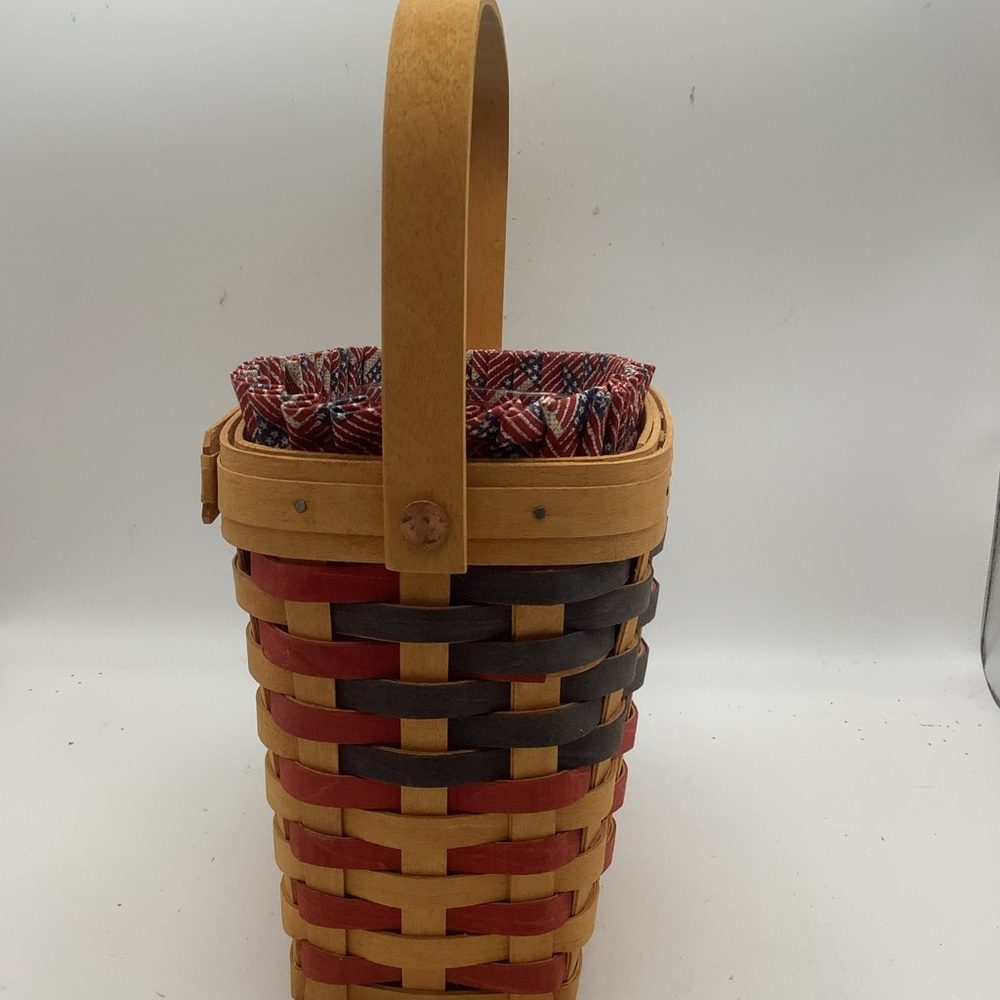 Vintage 1998 Longaberger 25th Anniversary Handled Basket - Picture 4 of 12